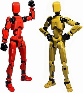 (Assembly Completed) 2PCS t13 Action Figure, 2025 New 3D Printed Titan 13 Action Figure Set with Various Weapon Packs,Cool Octopus Models Dummy 13 Lucky 13 Gift for Collectors (Color 13   Color 14)