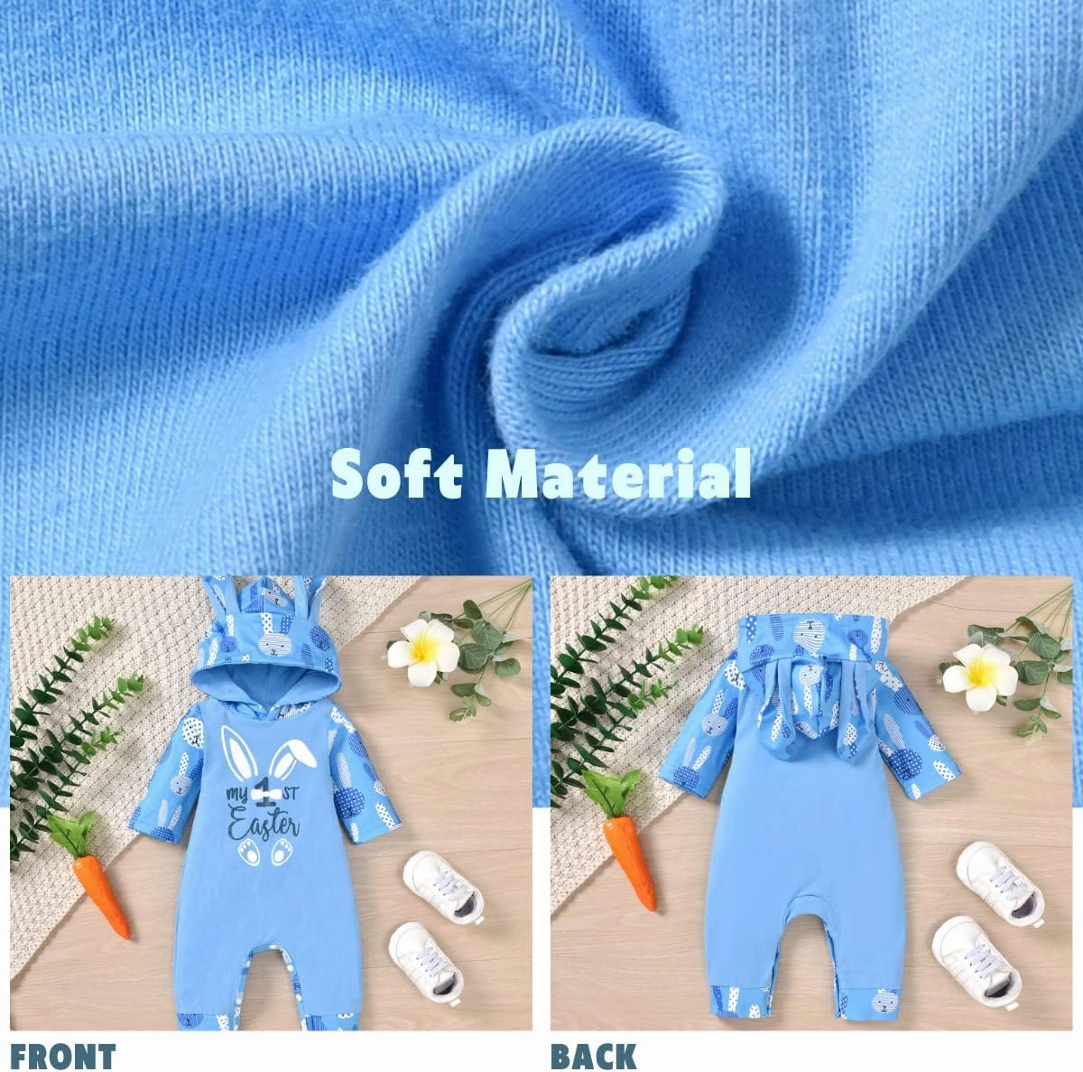 Aalizzwell Newborn Baby Boys Girls Easter Romper