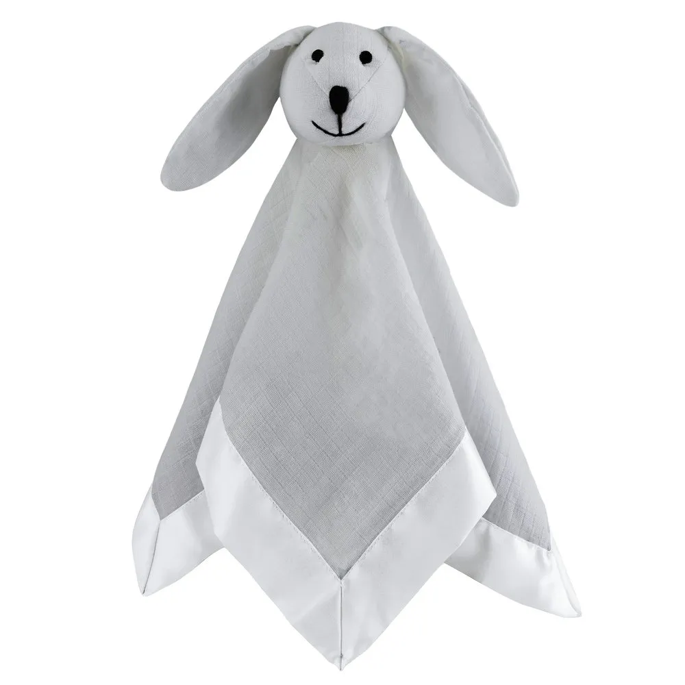 aden   anais Essentials Classic Lovey, Cotton Muslin Bunny, Solid Micro Chip