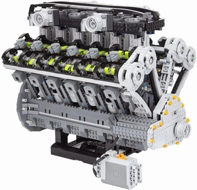 Aetheria V12 Engine Building Bricks - 6.5L Quad Cam 60 Mid-Speed Engine - DIY Assembly Model for Adults - 3679 Pieces