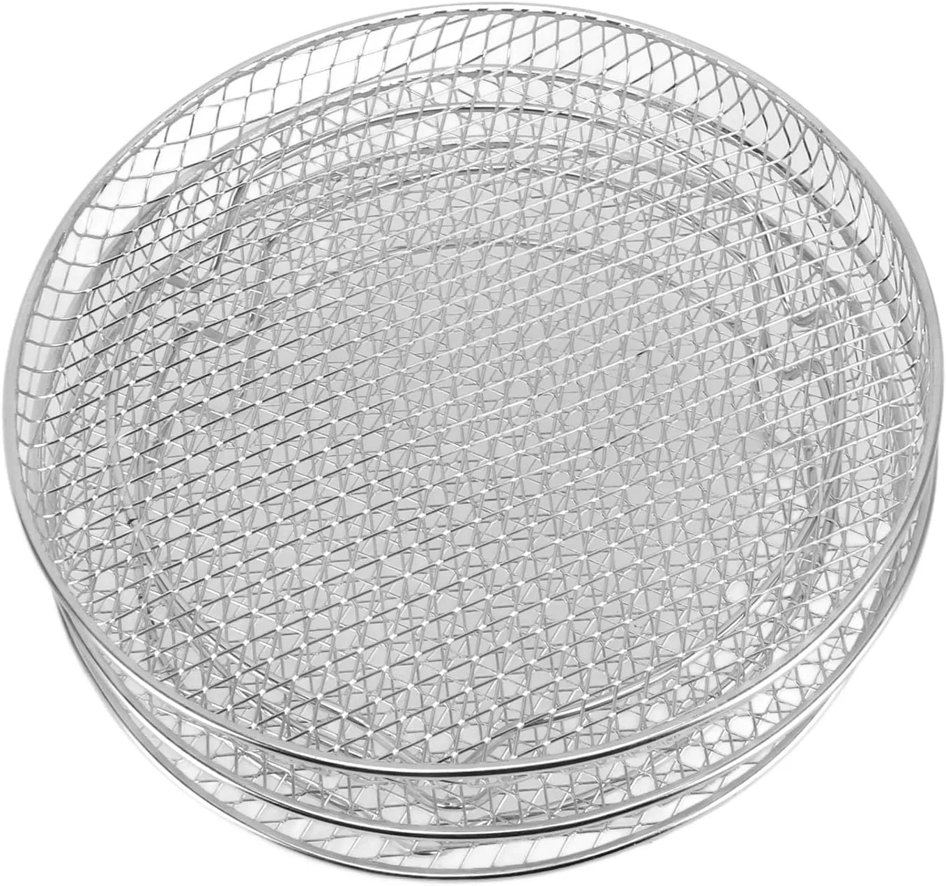 Air Fryer Rack, Fryer Rack Set Multi Layer Dehydrator Air Accessories Cooling Accessories (Round)