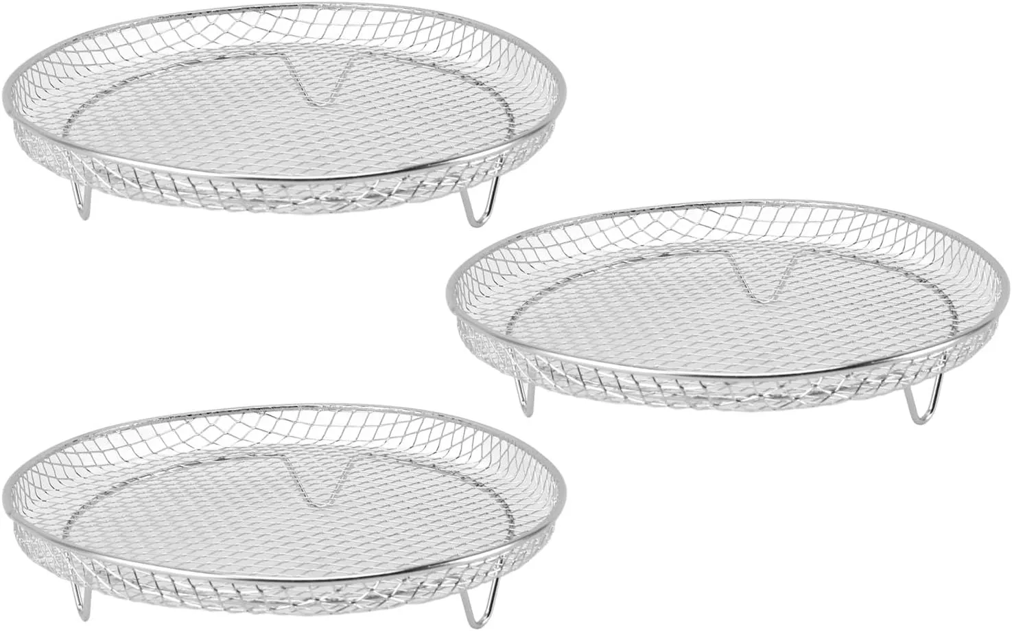 Air Fryer Rack, Fryer Rack Set Multi Layer Dehydrator Air Accessories Cooling Accessories (Round)