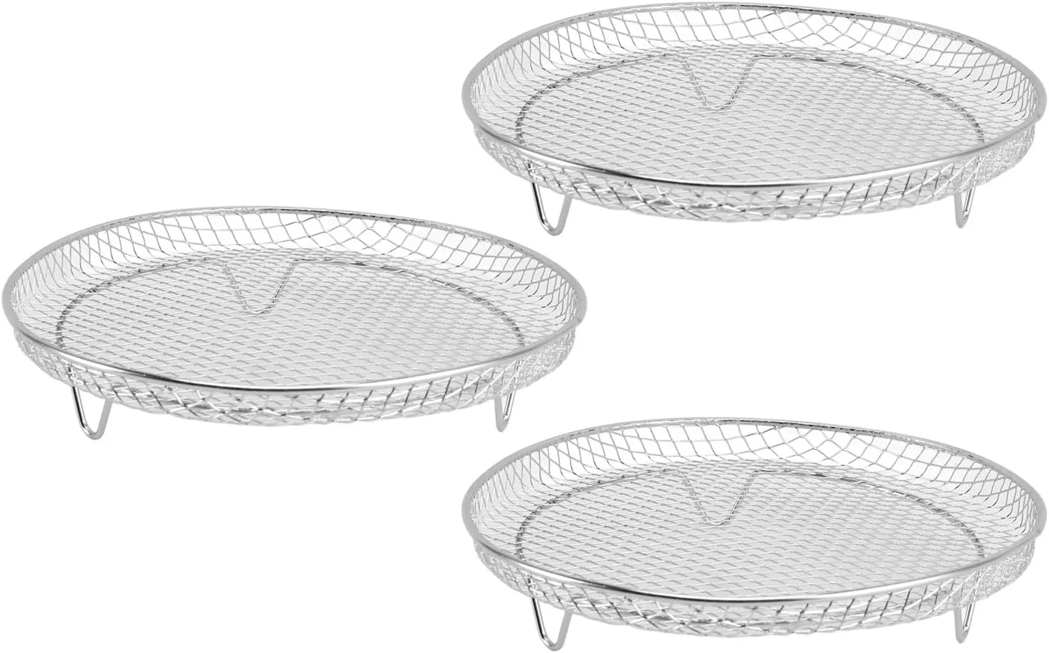 Air Fryer Rack, Fryer Rack Set Multi Layer Dehydrator Air Accessories Cooling Accessories (Round)