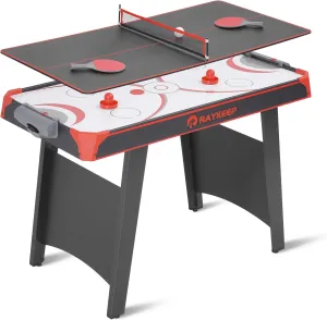 Air Hockey Table, Indoor Hockey Arcade Game Table with w/2 Pucks, 2 Pushers, LED Scoreboard, Powerful 12V Motor, Perfect for Adults and Kids, Game Room, Home, Office
