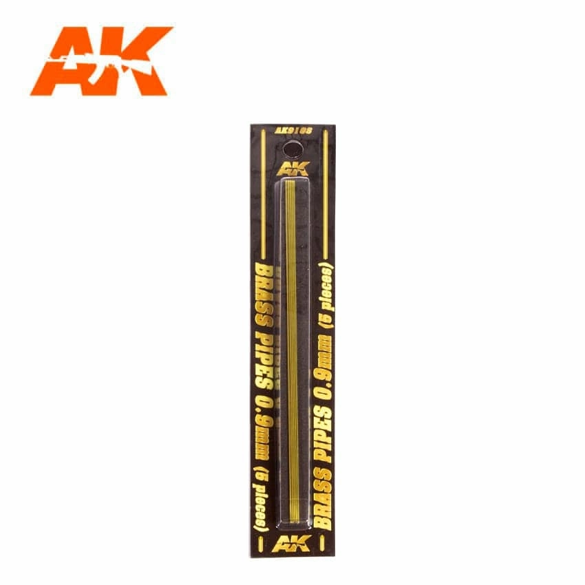 AK Interactive BRASS PIPES 0.9mm, 5 units