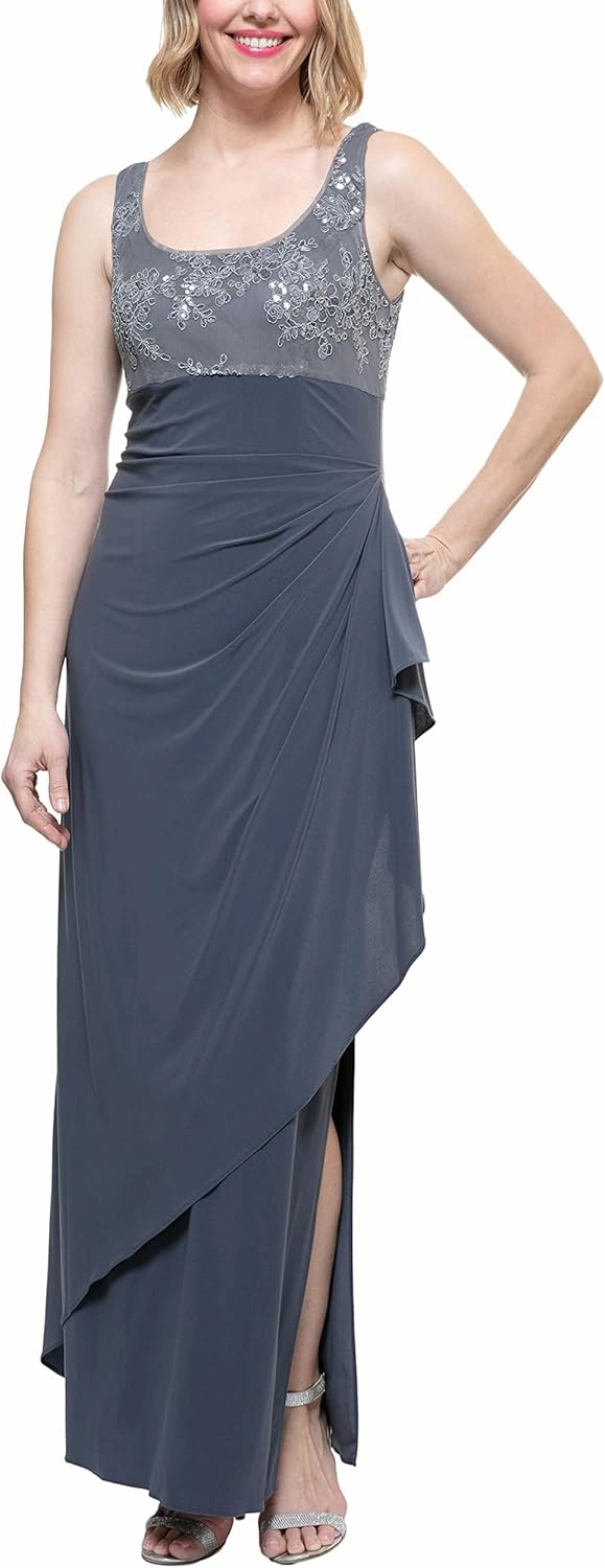 Alex Evenings Women's Empire Waist Bolero Jacket Dress (Petite and Regular Sizes)