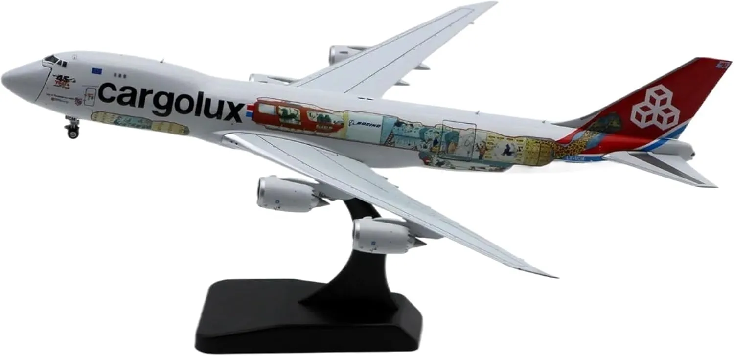 Alloy Collectible Plane 1 400 for Cargolux Interactive Series Boeing B747-8F Diecast Aircraft Jet Model Miniatures Set