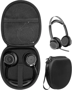 Alltravel Headset Case for Plantronics Voyager Focus UC, Blackwire 3210, C3210, 5210, 5220, 3220; Also for Jabra Evolve 65, 65UC, 40, 40 UC, 20 UC; H800, H820e, H390, h540, H650e, H570