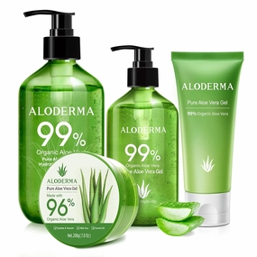 Aloderma Aloe Vera Gel Set, 4 Pieces