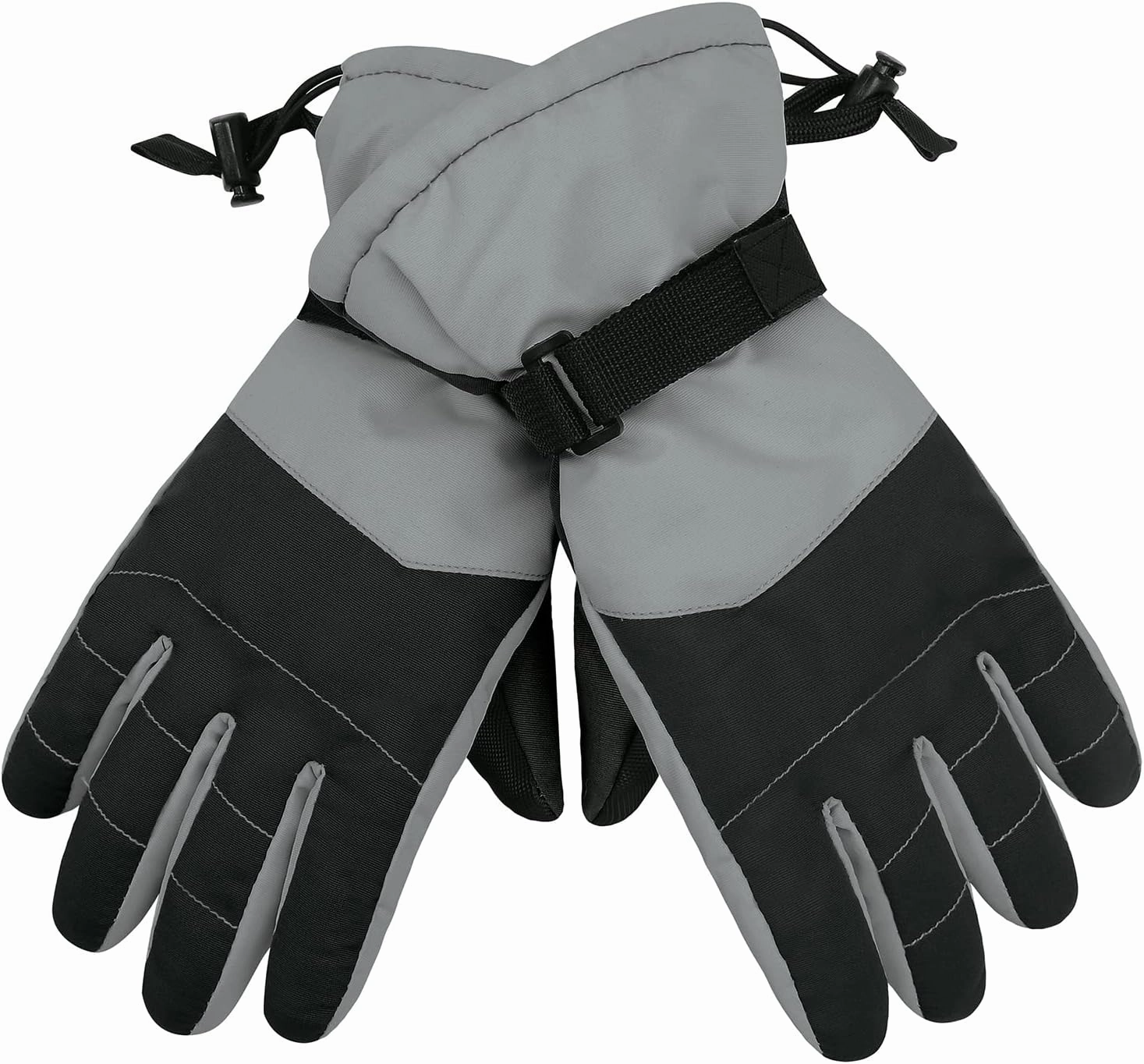 American Trends Kids Waterproof Winter Gloves with Zip Pocket Snow Ski Gloves Boys Girls Toddler Touchscreen Snowboard Gloves