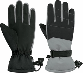 American Trends Kids Waterproof Winter Gloves with Zip Pocket Snow Ski Gloves Boys Girls Toddler Touchscreen Snowboard Gloves