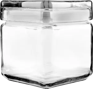 Anchor Hocking 1-Quart Stackable Jars with Glass Lids, Set of 4