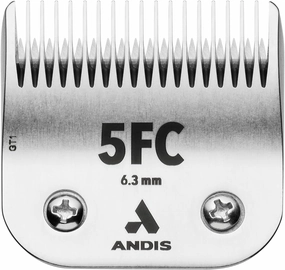 Andis 72630 Ultra Edge Detachable Dog Clipper Blade – Equipped with Stainless Steel for Precision Trimming, Fits Motor-Driven Trimmer – for Pet’s Fast Touch-Ups & Full Grooming., Size 5Fc, Silver