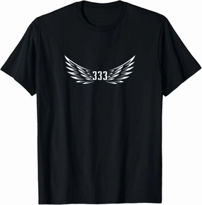 Angel Number 333 Minimal Angel Wings T-Shirt