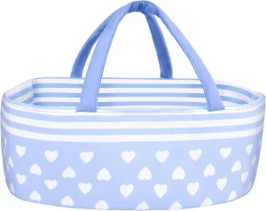 Aori Reborn Baby Dolls Bassinet Baby Doll Carrier Bed Soft Doll Carrier Doll Accessories with Handle for 17-22 inch Baby Dolls Girls (Blue)
