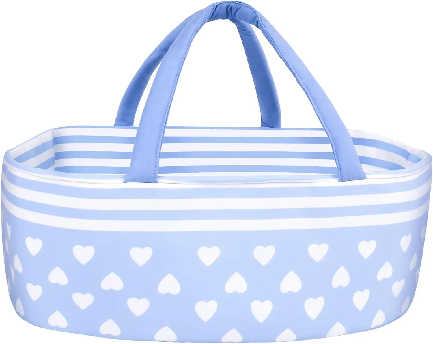 Aori Reborn Baby Dolls Bassinet Baby Doll Carrier Bed Soft Doll Carrier Doll Accessories with Handle for 17-22 inch Baby Dolls Girls (Blue)