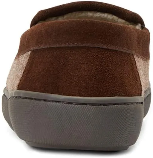 ARIAT Men's Lincoln Wool & Suede Warm Soft Comfortable Indoor Outdoor Slippers with Sherpa Lining & Tpr Soles