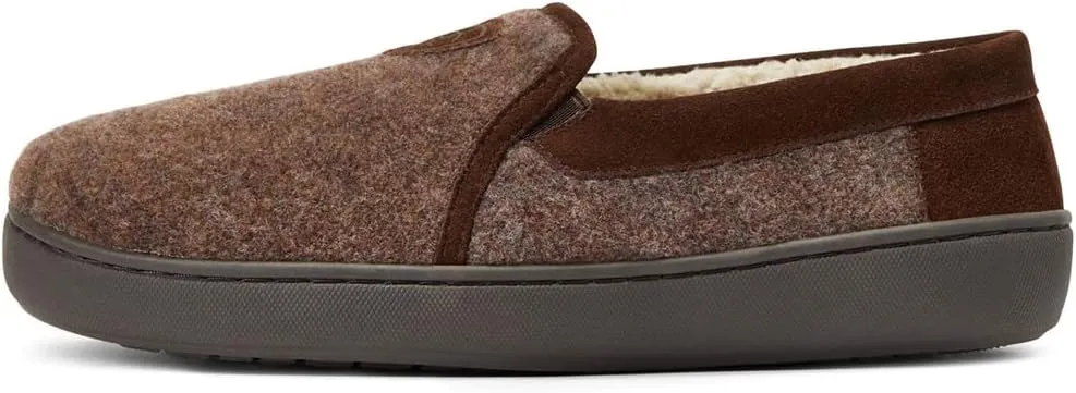 ARIAT Men's Lincoln Wool & Suede Warm Soft Comfortable Indoor Outdoor Slippers with Sherpa Lining & Tpr Soles