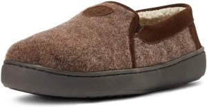 ARIAT Men's Lincoln Wool & Suede Warm Soft Comfortable Indoor Outdoor Slippers with Sherpa Lining & Tpr Soles