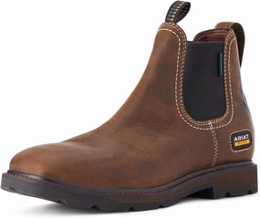 Ariat Men's Groundbreaker Chelsea Wide Square Toe Waterproof Work Boot