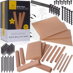 Arts and Craft Kit for Kids Extra Foam Wood Kit with 18 Pieces of Craft Foam Wood | Kids Tool Set | Building Toys Educational | Learning Toys | STEAM STEM Toys for Boys and Girls