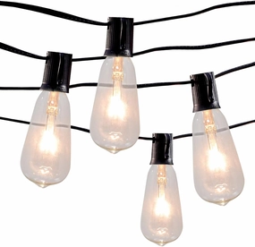 Ashland 10 FT Clear Edison ST12 Bulb String Lights 10 Count Light Bulbs for Indoor and Outdoor Use - 1 Pack