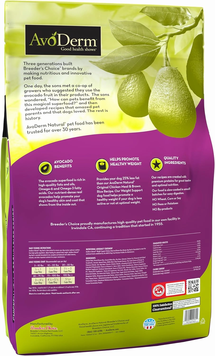 Avoderm Natural Weight Support Dry Dog Food 28 Pound (Pack of 1)