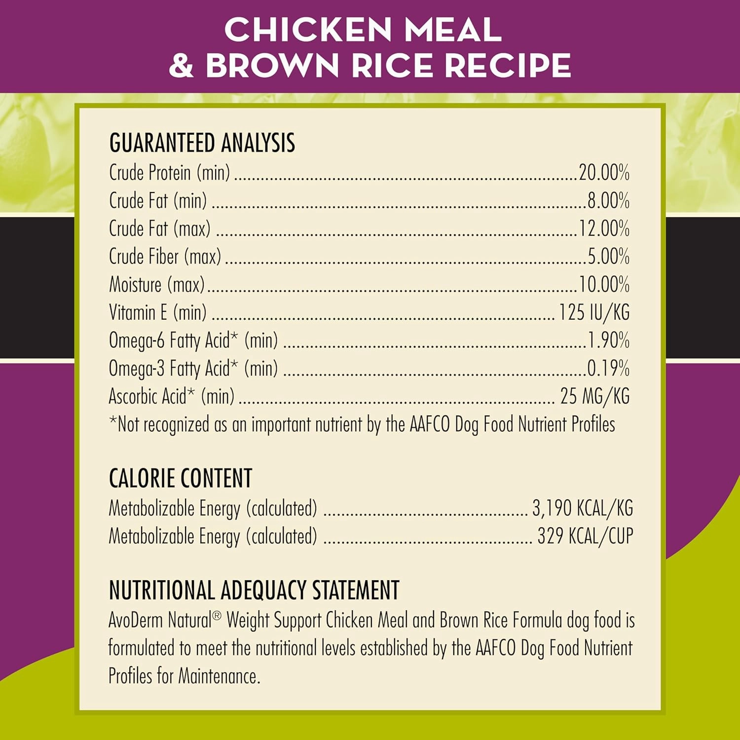 Avoderm Natural Weight Support Dry Dog Food 28 Pound (Pack of 1)