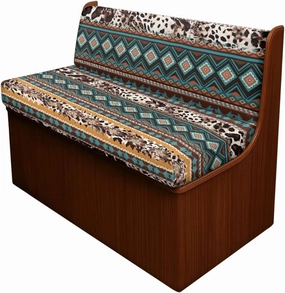 Aztec Cow Print RV Dinette Cushion Covers Brown RV Sofa Cover Set Comfortable Camper Cushion Covers Washable Slipcover Couch Cover for RV Camper Sofa Camper Accessories for Inside Decor