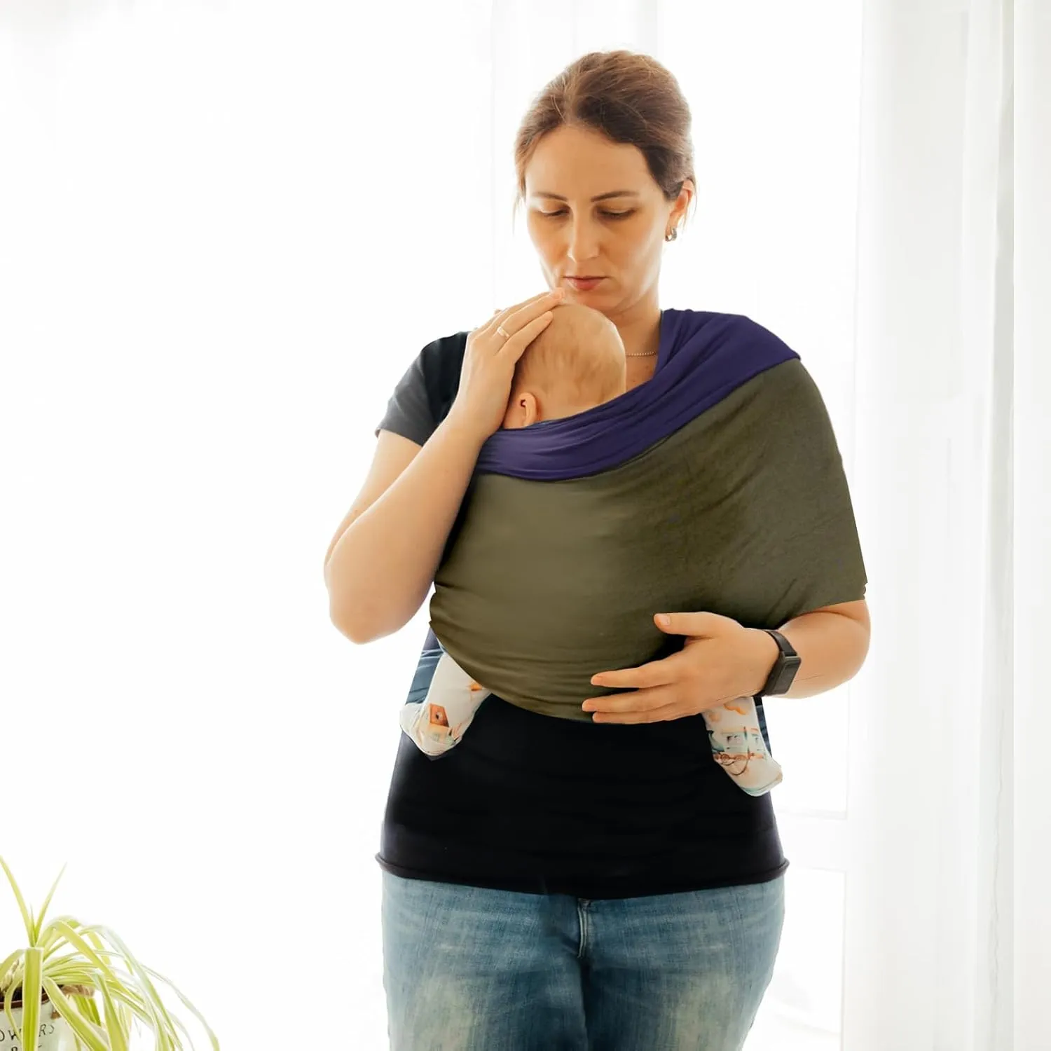Baby Wrap Carrier, Unisex Baby Carrier, Lightweight & Ultra Soft, Easy to Wear Baby Wrap, Perfect for Newborn Toddlers