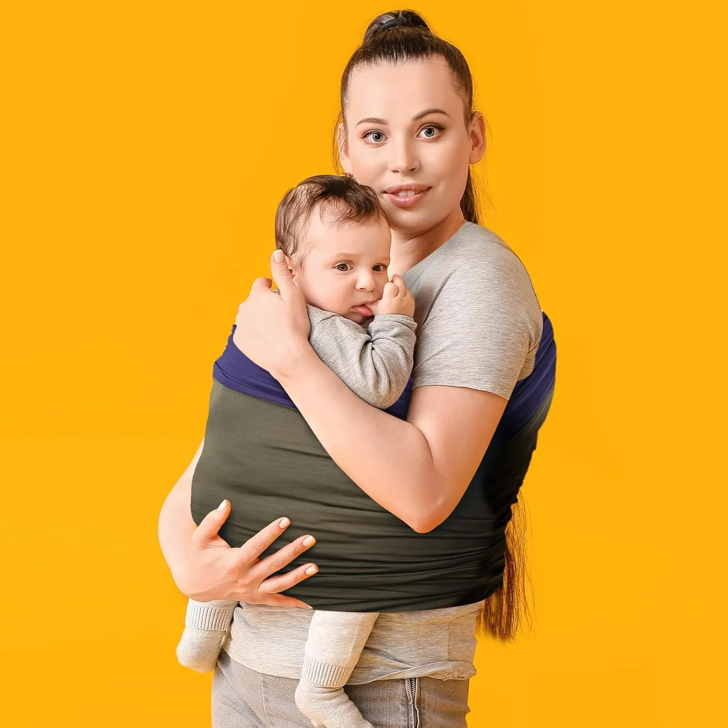Baby Wrap Carrier, Unisex Baby Carrier, Lightweight & Ultra Soft, Easy to Wear Baby Wrap, Perfect for Newborn Toddlers