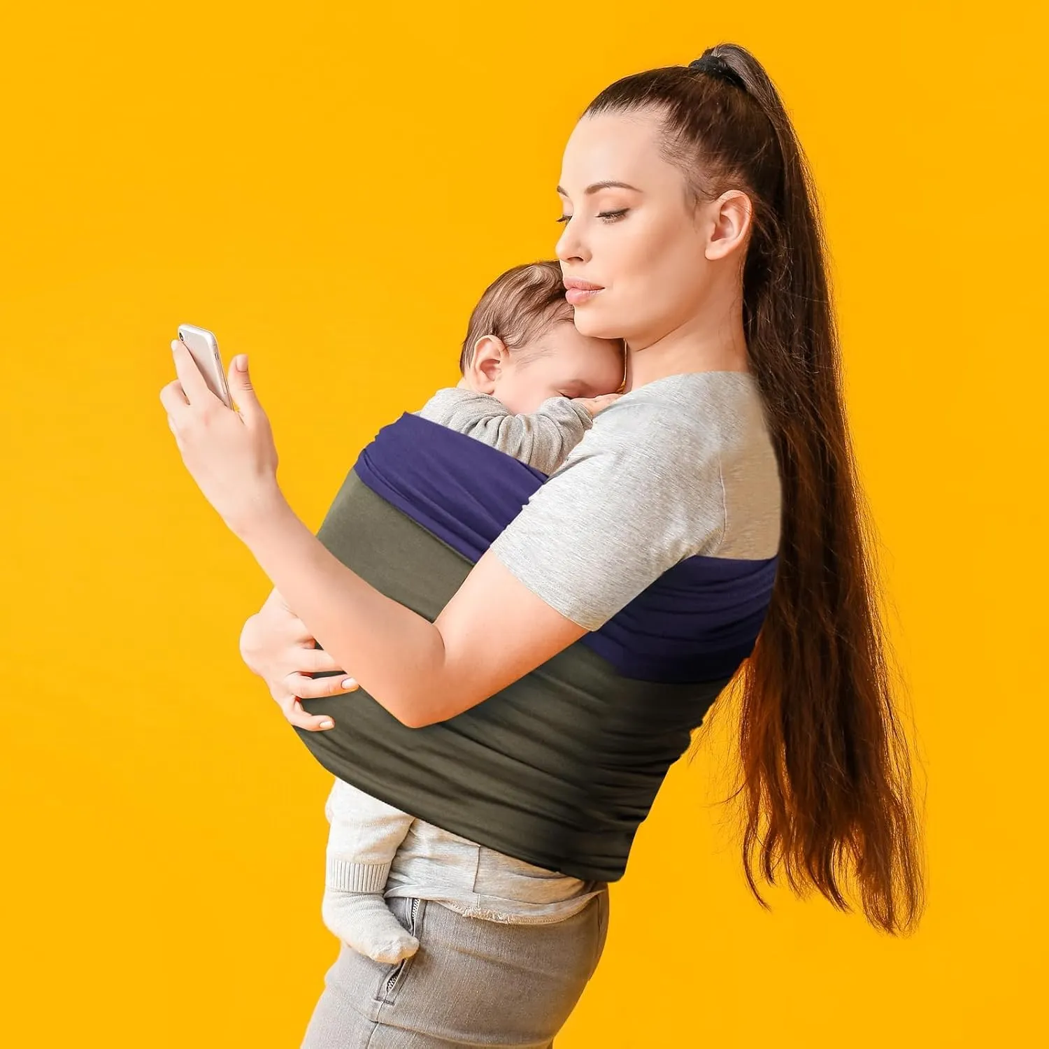 Baby Wrap Carrier, Unisex Baby Carrier, Lightweight & Ultra Soft, Easy to Wear Baby Wrap, Perfect for Newborn Toddlers