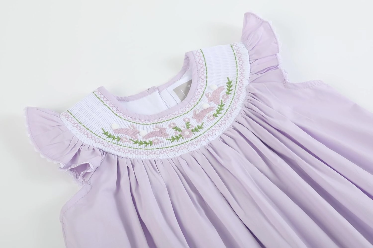 Baby and Girls Smocked Easter Bunny Bishop Dress
