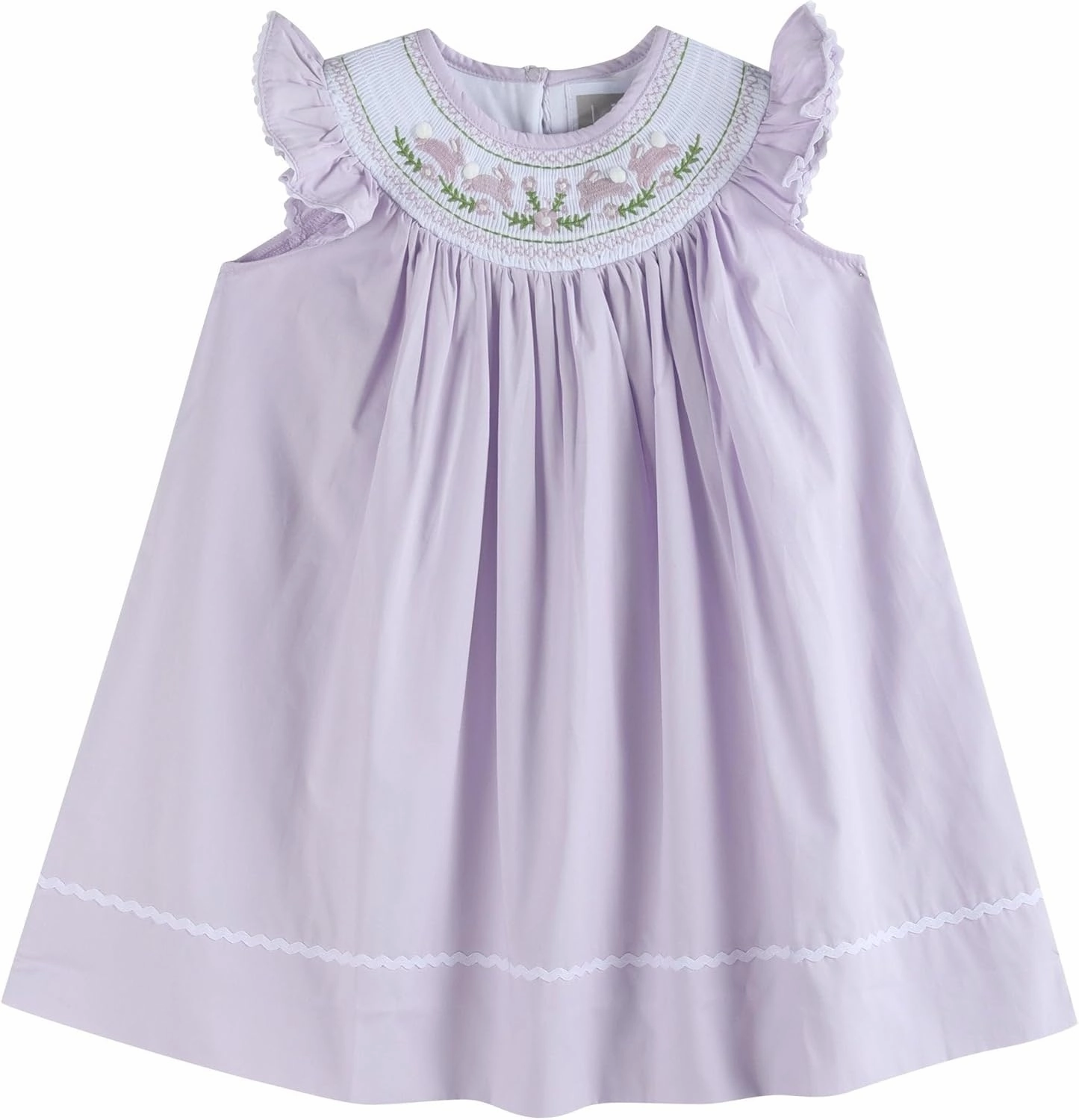 Baby and Girls Smocked Easter Bunny Bishop Dress
