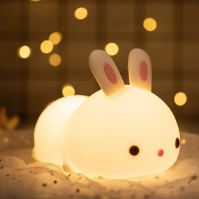 Baby Night Light Lamp, 16 Colors Rechargeable Bunny Lamp for Bedroom, Cute Stuff for Teen Girls Toddler Night Lights for Kids Room, Gifts