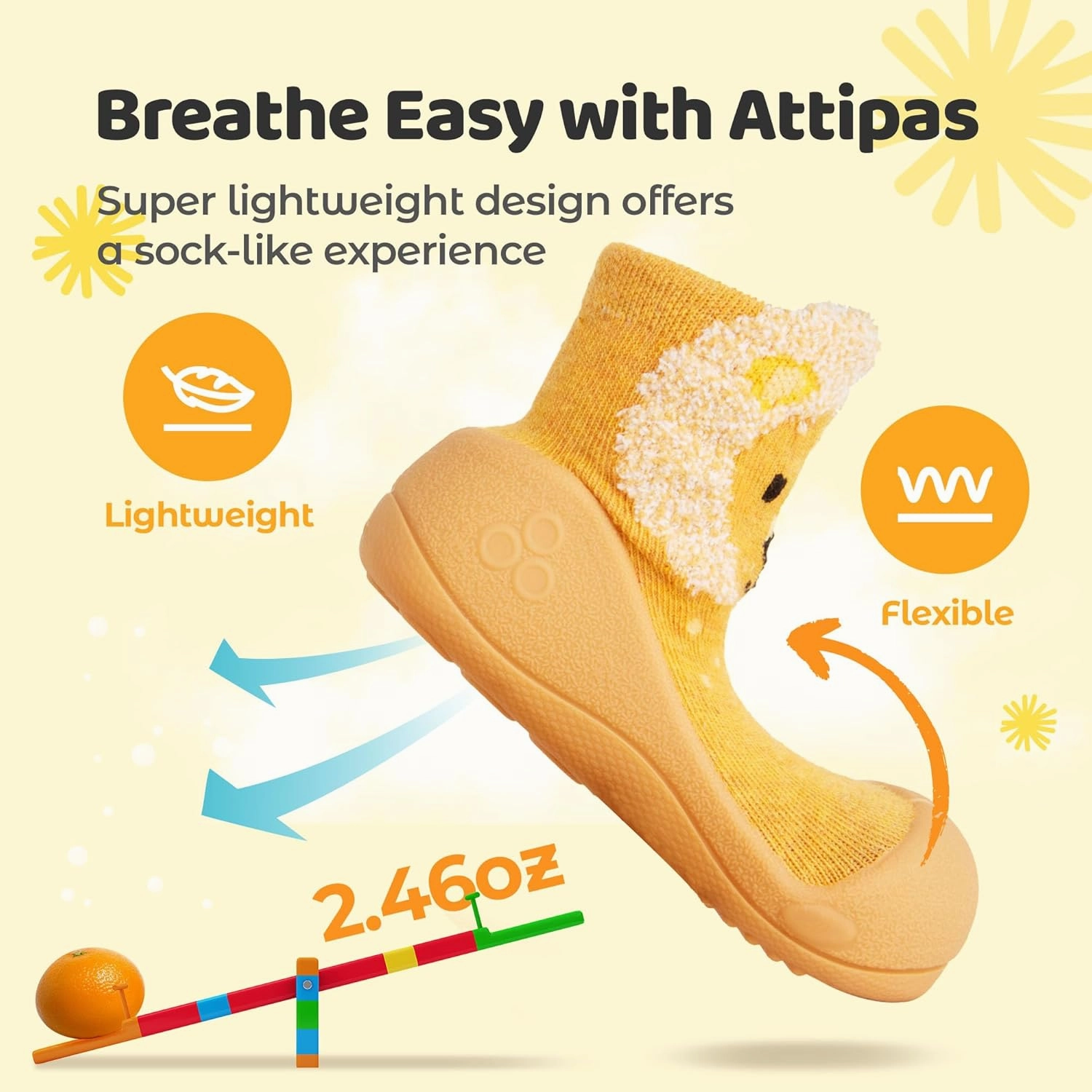 Baby Sock Shoes for Baby Boy & Girl, Soft, Non-Slip Toddler Sock Shoes, Breathable Infant Walking Shoes, First Steps Baby Shoes, Fun Animal-Themed Designs, Easy to Put On