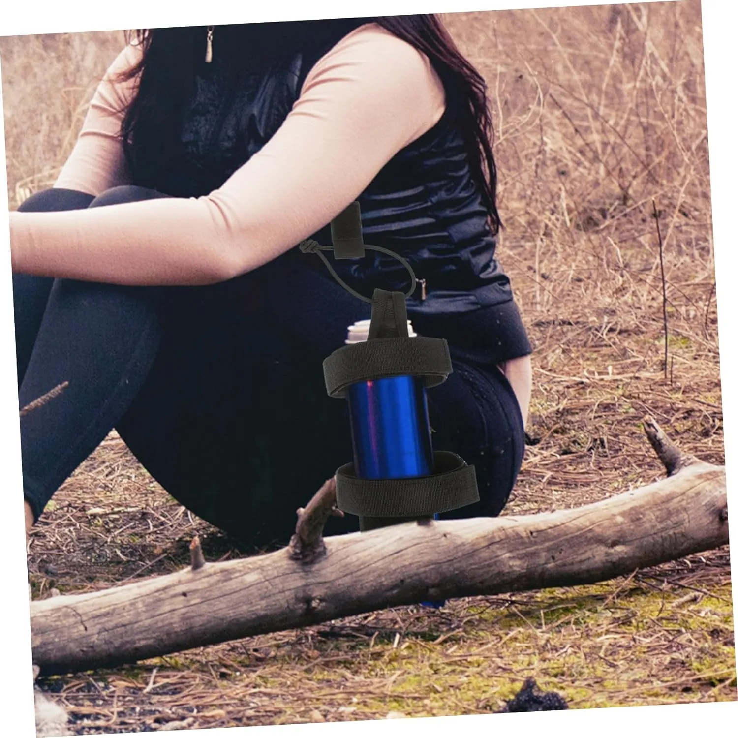 balacoo Outdoor Adjustable Water Bottle Cover with Protective Cover (Black) Water Bottle Holder Sport Bottle