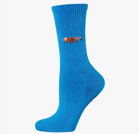 Bamboozld Womens Sock Red Panda (Blue) Zoo Conservation Size 2-8
