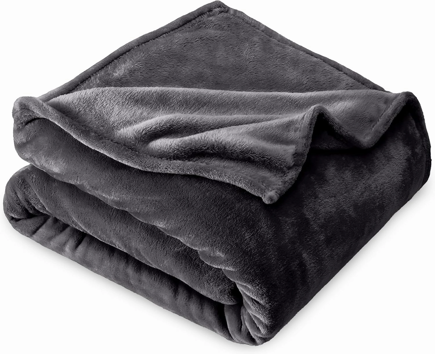 Bare Home Fleece Blanket - Full/Queen - Light Grey - Lightweight Throw for Bed, Sofa, Couch, Movie Night, Camping, and Travel - Microplush - Cabin Blanket (Full/Queen, Forged Iron Grey)