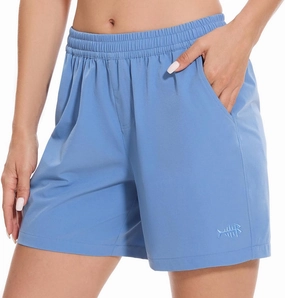 BASSDASH Women’s 5” Fishing Hiking Quick Dry Cargo Shorts with Zipper Pockets UPF 50  Water Resistant Summer Casual Shorts