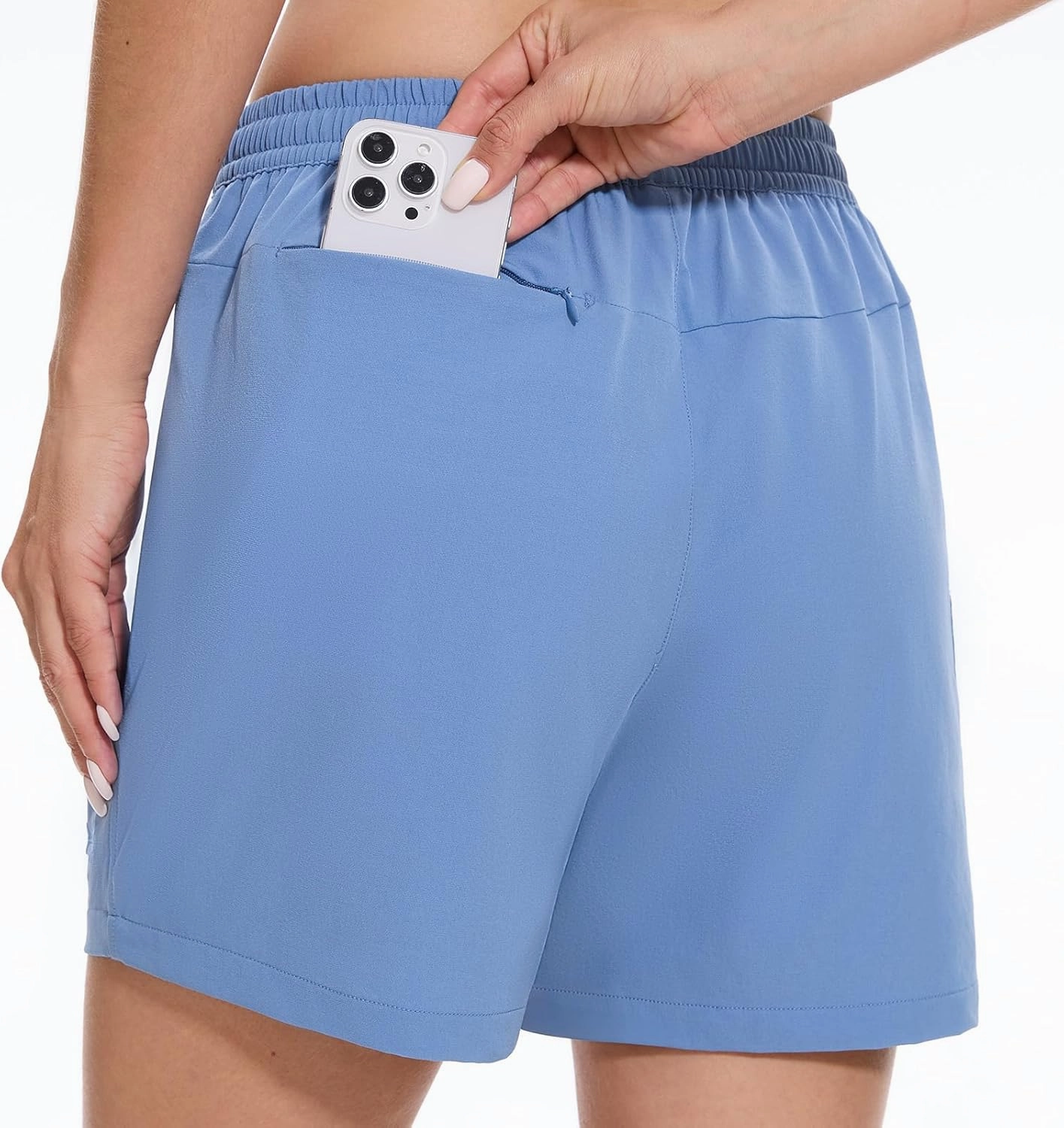 BASSDASH Women’s 5” Fishing Hiking Quick Dry Cargo Shorts with Zipper Pockets UPF 50  Water Resistant Summer Casual Shorts