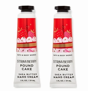 Bath and Body Strawberry Pound Cake Butter Hand Cream - Set of 2 (1 Oz Each)