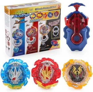 Battling Tops Burst Ultimate Fusion DX B-203 Gyro Toys Set for Kids with B184 L/R Two-Way Launcher (B-203)