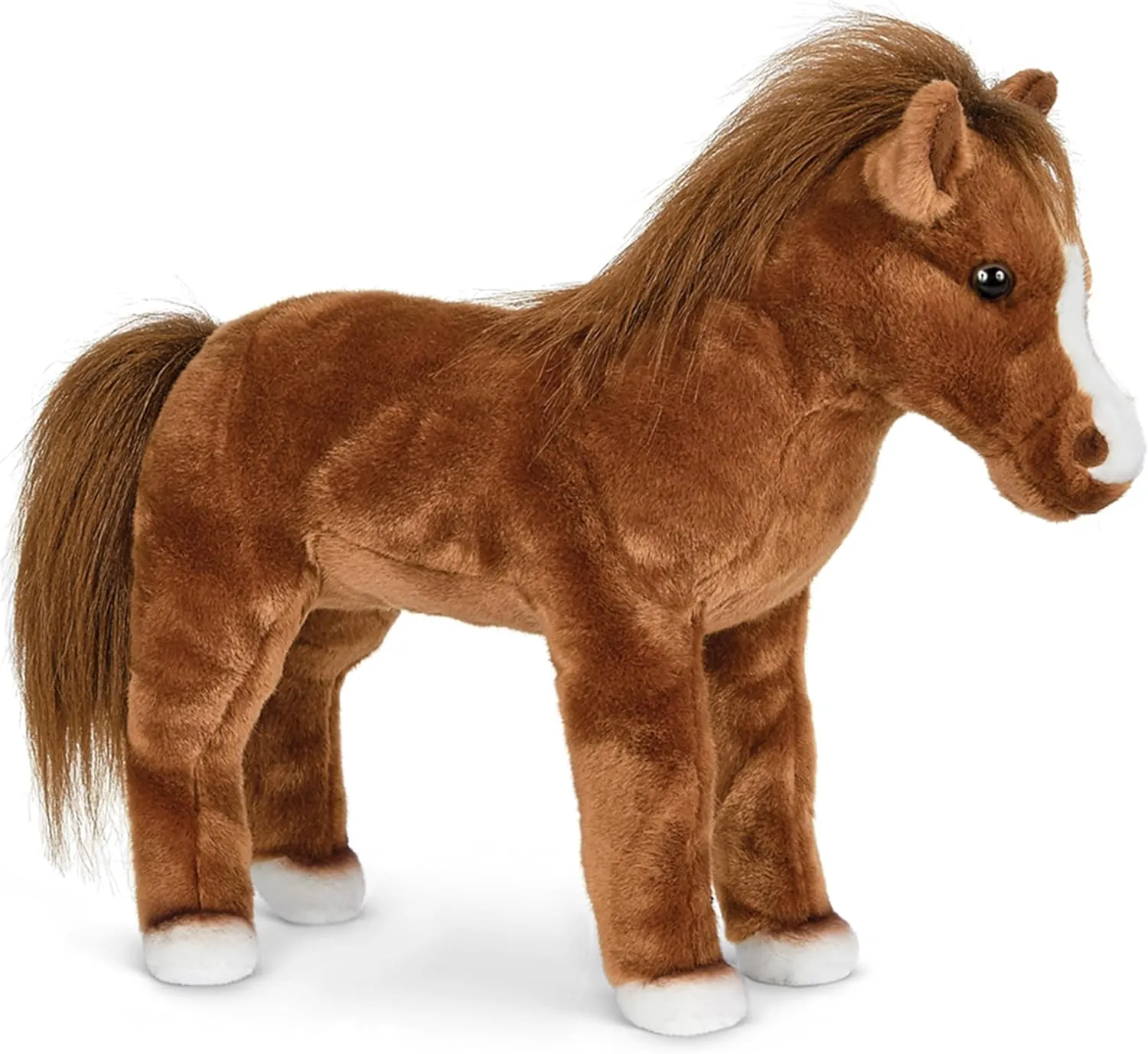 Bearington Blaze Plush Stuffed Animal Brown Horse 13.5 inches