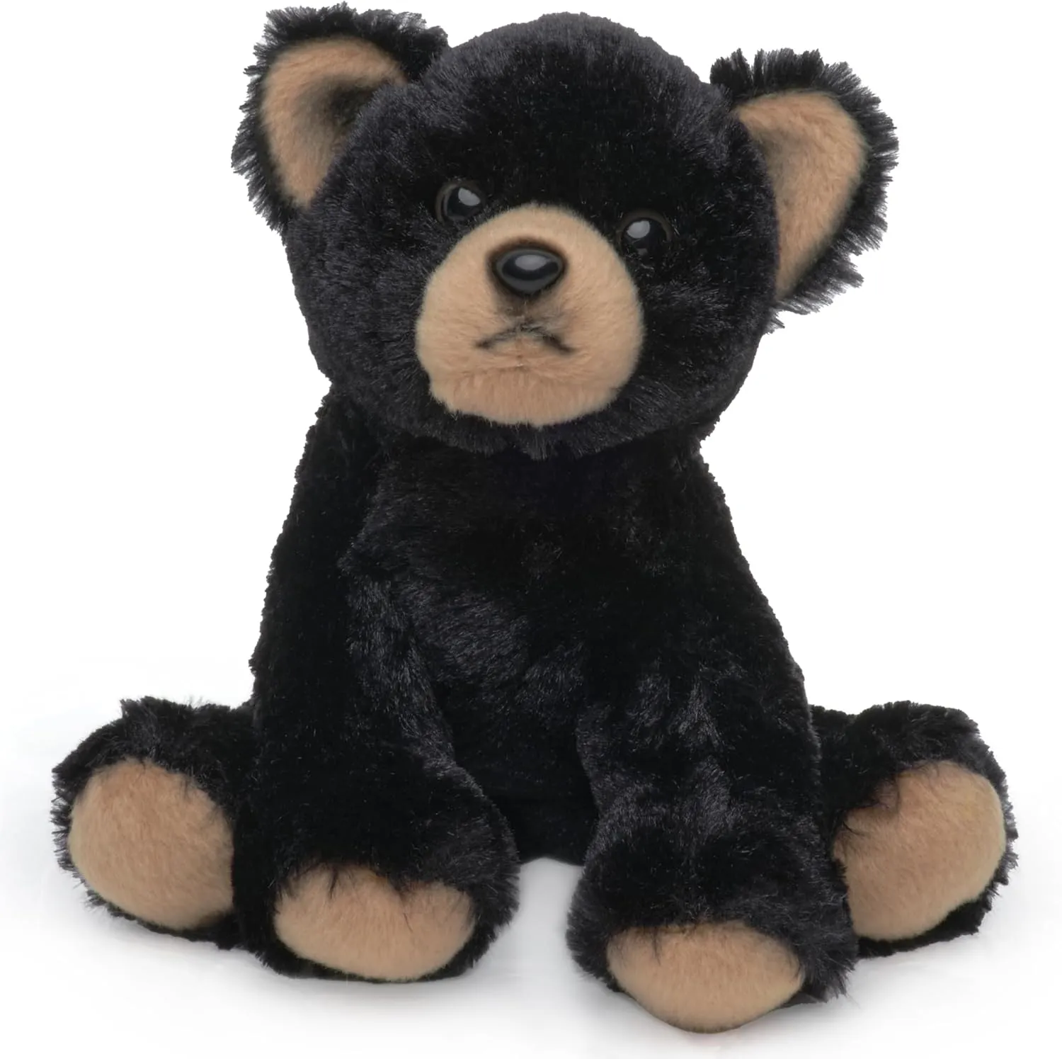 Bearington Lil' Huck Small Plush Stuffed Animal Black Bear, 7 Inches
