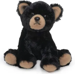 Bearington Lil' Huck Small Plush Stuffed Animal Black Bear, 7 Inches