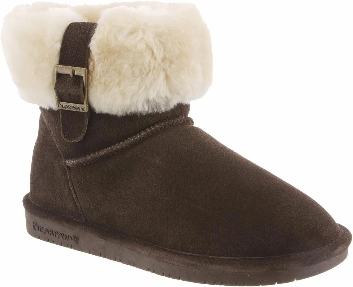 BEARPAW Abby Youth Multiple Colors | Youth's Boot Classic Suede | Youth's Slip On Boot | Comfortable Winter Boot