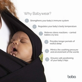 Beco Baby Carrier Boba Wrap & Organic Beco Gemini Black Baby Carrier Bundle