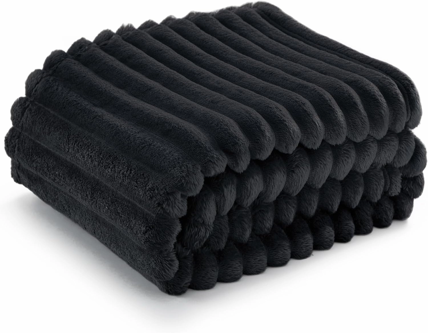 Bedsure Black Throw Blanket for Couch - GentleSoft Cozy Soft Blankets for Women, Cute Small Fleece Throws for Girls, 50x60 Inches
