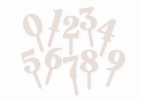 BEIGE LARGE CLASSIC NUMBER - Dessert Topper